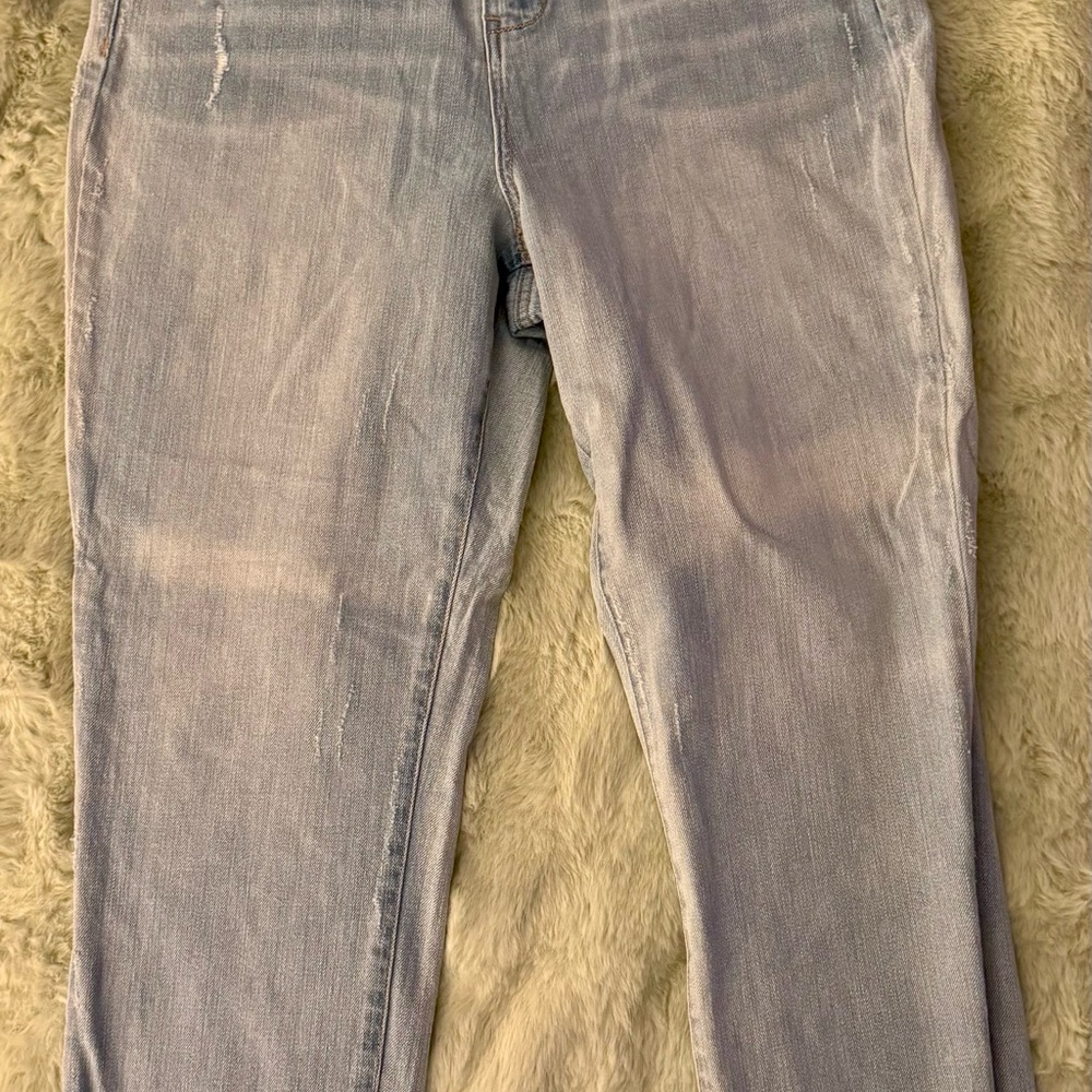 New York & Company Sky Blue Straight Leg Jeans
